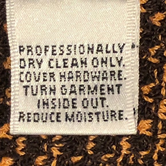 ST JOHN COLLECTION Size 10 Orange & Dark Brown Checked Front Zip Jacket - Picture 3 of 11